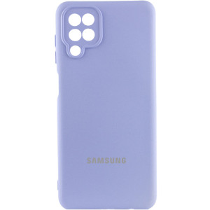 Чехол Silicone Cover Lakshmi Full Camera (AAA) with Logo для Samsung Galaxy A12 – Сиреневый