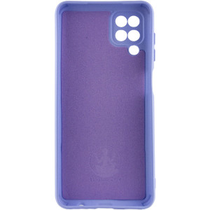 Чехол Silicone Cover Lakshmi Full Camera (AAA) with Logo для Samsung Galaxy A12 – Сиреневый