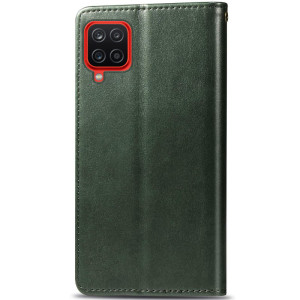 Шкіряний чохол-книжка GETMAN Gallant (PU) для Samsung Galaxy A12 / M12 – Зелений