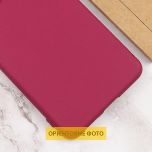Чохол Silicone Cover Lakshmi Full Camera (AAA) для Samsung Galaxy A12 – Бордовий