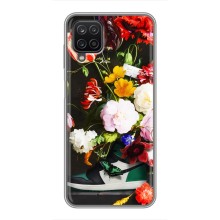 Брендновые Чехлы для Samsung Galaxy A12 - (PREMIUMPrint) (Nike цветы)