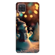 Чехлы на Новый Год Samsung Galaxy A12 – Снеговик праздничный