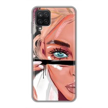 Чехол с печатью для Samsung Galaxy A12 - (Мода) (AlphaPrint) (Макияж)