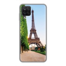 Чохол Ейфелева Вежа Samsung Galaxy A12 - (AlphaPrint) (Дорога до Парижу)