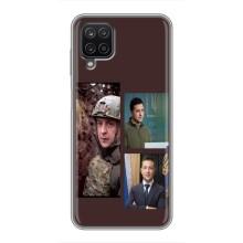 Чехол для Samsung Galaxy A12 (AlphaPrint - с принтом Зеленского) – Президент