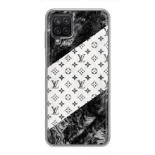 Чехол Стиль Louis Vuitton на Samsung Galaxy A12 (LV на белом)