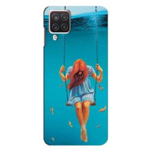 Чехол Стильные девушки на Samsung Galaxy A12 – Девушка на качели