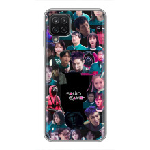 Чехол Гра в кальмара для Samsung Galaxy A12 – Коллаж игры кальмара