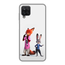 Силиконовый чехол с принтом Зоотрополіс для Samsung Galaxy A12 – Джуди и Ник