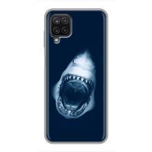 Силиконовый бампер с картинкой животных для Samsung Galaxy A12 (Пасть Акулы)