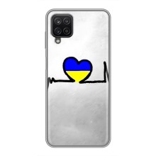 Силіконовий Чохол  на Samsung Galaxy A12 (Я-Україна) (Українська кардіограма)