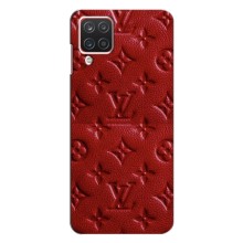Текстурный Чехол Louis Vuitton для Самсунг Галакси А12 (Красный ЛВ)