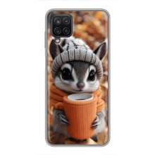 Печатный чехол «Зверята с кофе» для Samsung Galaxy A12