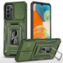 Ударопрочный чехол Camshield Army Ring для Samsung Galaxy A13 4G / A04s (Оливковый)