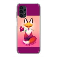 Чехлы с картинкой Лисички для Samsung Galaxy A13 (4G) (VPrint) (Лисичка с розочкой)