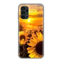 Чехол с Цветами для Samsung Galaxy A13 (4G) (поле подсолнухов)