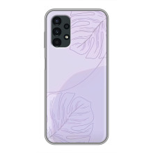 Чехол цветочный дизайн для Samsung Galaxy A13 (4G) – Монстера фиолетовая