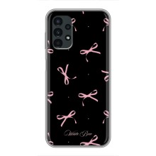 Чехол с бантиками на Самсунг А13 (4G) (Банты на черном)