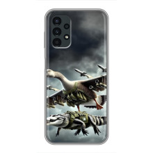 Чехол с мемами тралалело тралала для Samsung Galaxy A13 (4G) – Гусини и крокодило