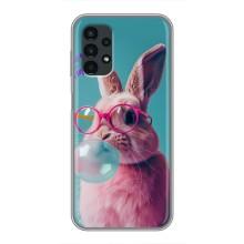 Чехол с принтом стильные животные для Самсунг А13 (4G) (Кролик в очках)