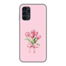 Чехол с розовым рисунком для Samsung Galaxy A13 (4G) (Букет цветов)