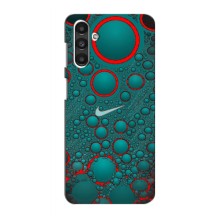 Силиконовый Чехол на Samsung Galaxy A13 (4G) с картинкой Nike (Найк зеленый)