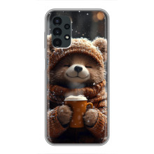 Печатный чехол «Зверята с кофе» для Samsung Galaxy A13 (4G) – Мишка с кофе