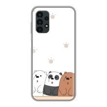 Чехлы с изображением разных животных для Samsung Galaxy A13 (5G) (Удивленные медвеженки)