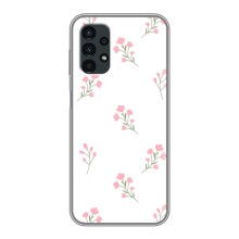 Чехол с розовым рисунком для Samsung Galaxy A13 (5G) (Розовые цветы)