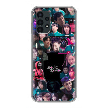 Чехол Гра в кальмара для Samsung Galaxy A13 (5G) – Коллаж игры кальмара