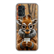 Печатный чехол «Зверята с кофе» для Samsung Galaxy A13 (5G) – Жираф с кофе