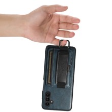 Кожаный чехол Wallet case and straps для Samsung Galaxy A14 4G/5G – Синий