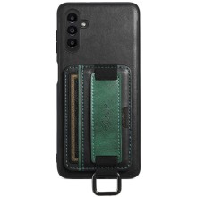 Шкіряний чохол Wallet case and straps для Samsung Galaxy A14 4G/5G – Чорний