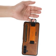 Шкіряний чохол Wallet case and straps для Samsung Galaxy A14 4G/5G – Коричневий