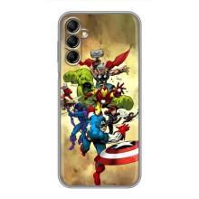 Чехол МАРВЕЛ для Самсунг А14 5G (AlphaPrint) – Герои Марвел
