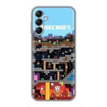 Чохол Майнкрафт на Samsung Galaxy A14 5G (AlphaPrint) Minecraft (фон Minecraft)