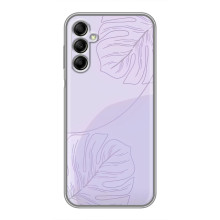 Чохол квітковий дизайн для Samsung Galaxy A14 5G – Монстера фіолетова