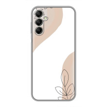 Силиконовый чехол с принтом в цветах на Samsung Galaxy A14 5G – Нюдовый дизайн