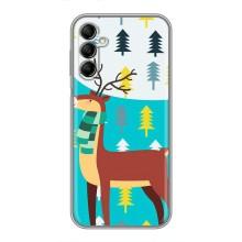 Силіконовий бампер з картинкою звірів для Samsung Galaxy A14 5G (Олень із шарфом)