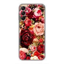 Силиконовый бампер с принтом (цветочки) на Самсунг Гелекси А14 (5G) (Букет цветов)