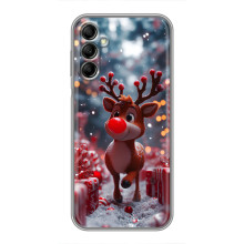 Яркий чехол для Samsung Galaxy A14 5G с Зимними Оленятами – Олень среди подарков