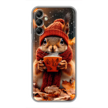 Друкований чохол 'Звірята з кавою' для Samsung Galaxy A14 5G – Білка з кавою