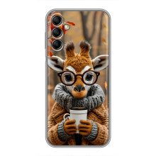 Друкований чохол 'Звірята з кавою' для Samsung Galaxy A14 5G – Жираф з кавою