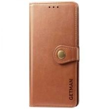 Кожаный чехол-книжка GETMAN Gallant (PU) для Samsung Galaxy A15 4G/5G / M15 5G – Коричневый