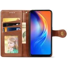 Кожаный чехол-книжка GETMAN Gallant (PU) для Samsung Galaxy A15 4G/5G / M15 5G – Коричневый