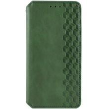 Кожаный чехол-книжка GETMAN Cubic (PU) для Samsung Galaxy A15 4G/5G / M15 5G – Зеленый