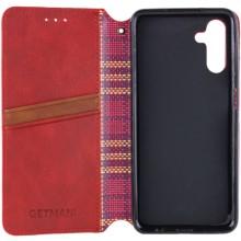 Кожаный чехол-книжка GETMAN Cubic (PU) для Samsung Galaxy A15 4G/5G / M15 5G – Красный