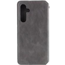 Кожаный чехол-книжка GETMAN Cubic (PU) для Samsung Galaxy A15 4G/5G / M15 5G – Серый