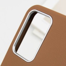 Кожаный чехол Leather Case Metal Buttons для Samsung Galaxy A15 4G/5G / M15 5G – Коричневый