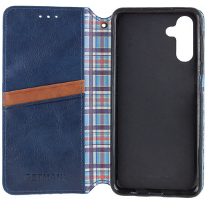 Шкіряний чохол-книжка GETMAN Cubic (PU) для Samsung Galaxy A15 4G/5G / M15 5G – Синій